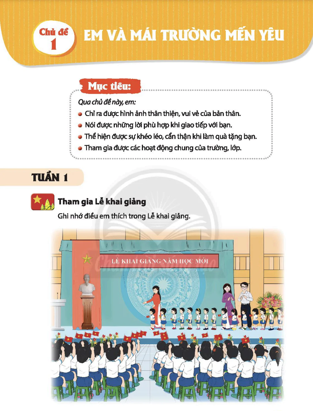 Chủ đề 1: Em và mái trường mến yêu