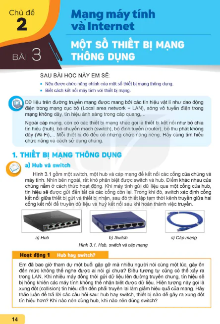 Chủ đề 2: Mạng máy tính và Internet