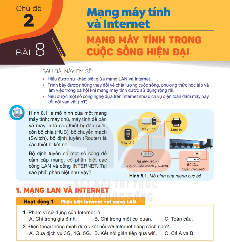 Chủ đề 2: Mạng máy tính và Internet