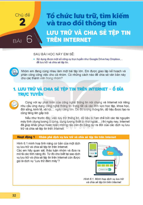Chủ để 2: Tổ chức lưu trữ, tìm kiếm và trao đổi thông tin