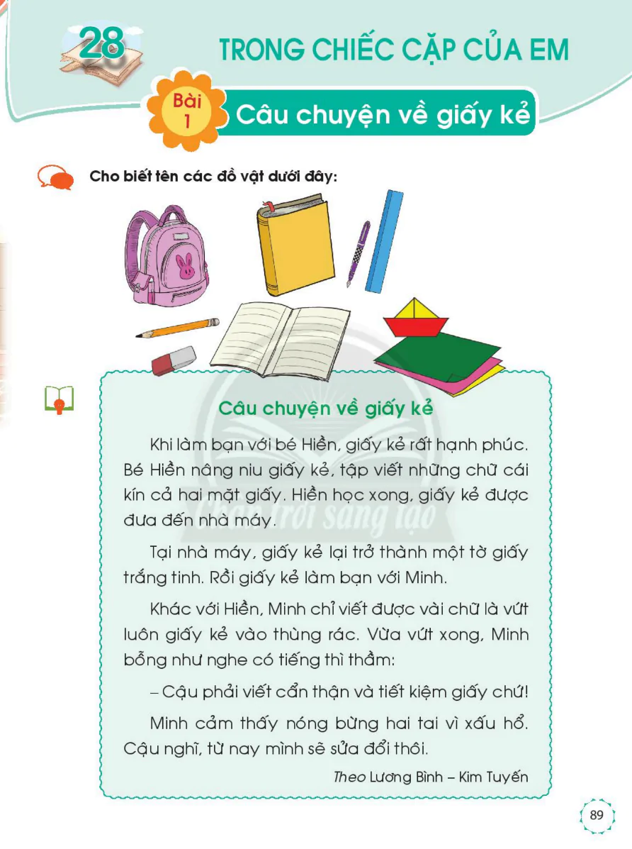 Chủ Đề 28: Trong Chiếc Cặp Của Em
