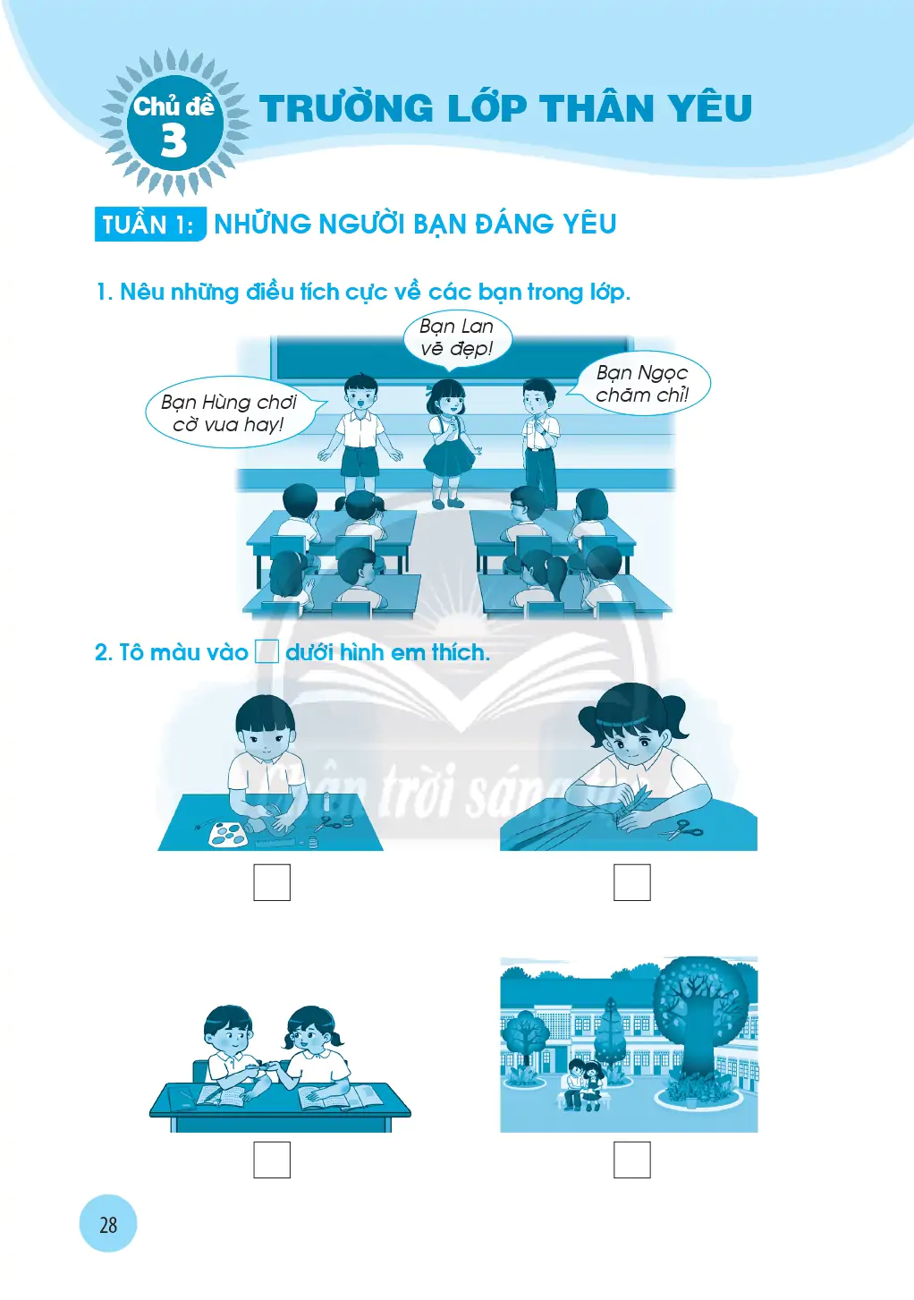 Chủ đề 3: Trường lớp thân yêu