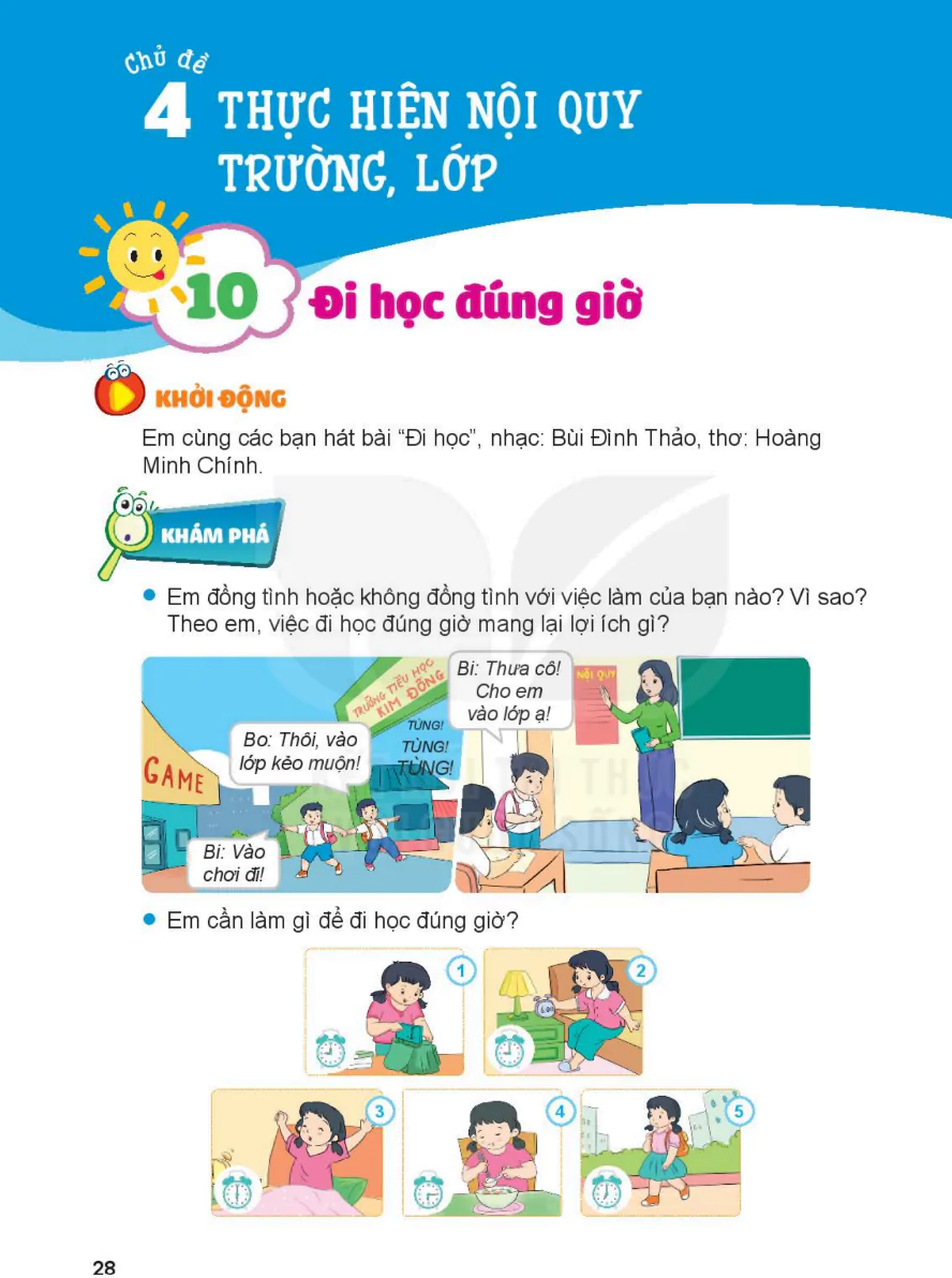 Chủ Đề 4: Thực Hiện Nội Quy Trường, Lớp
