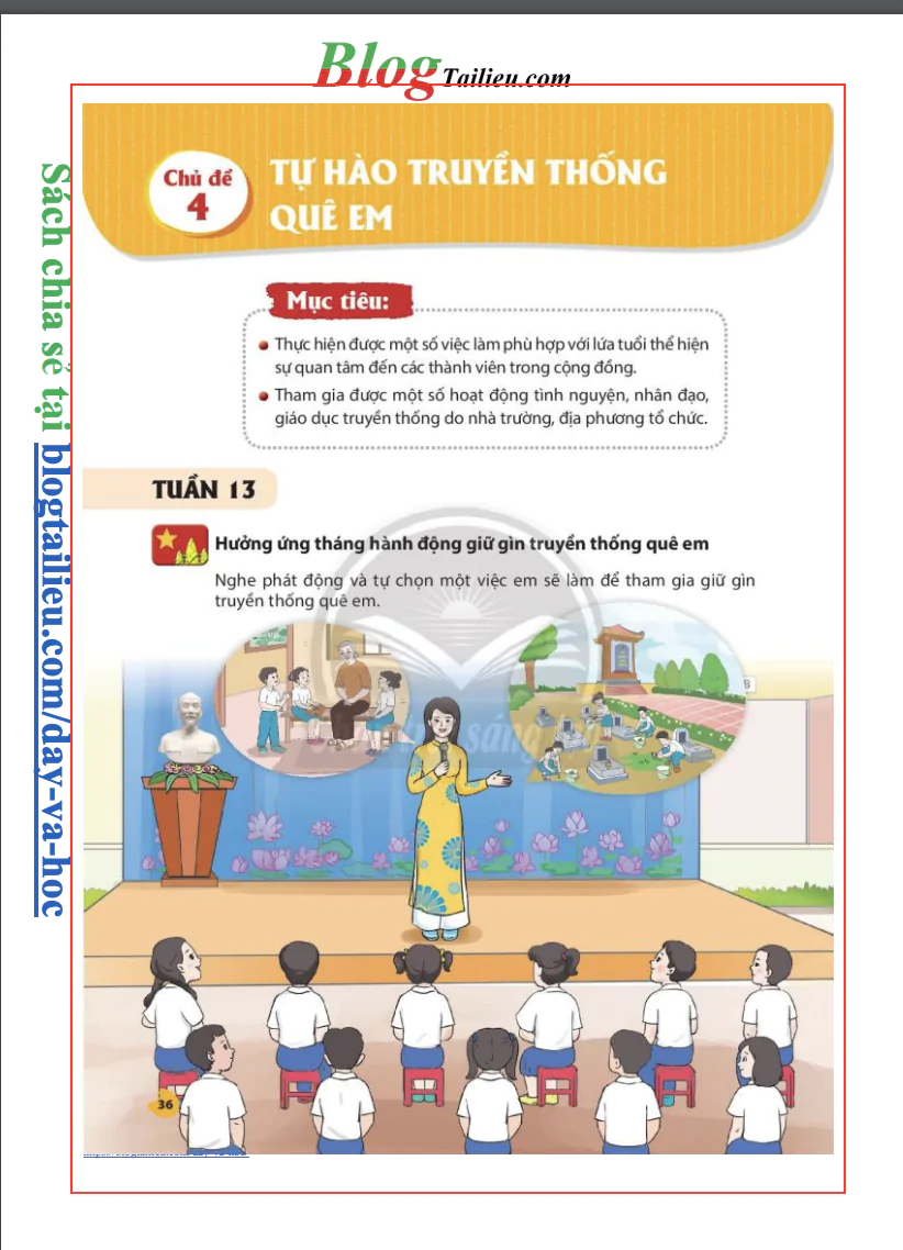 Chủ đề 4: Tự hào truyền thống quê em