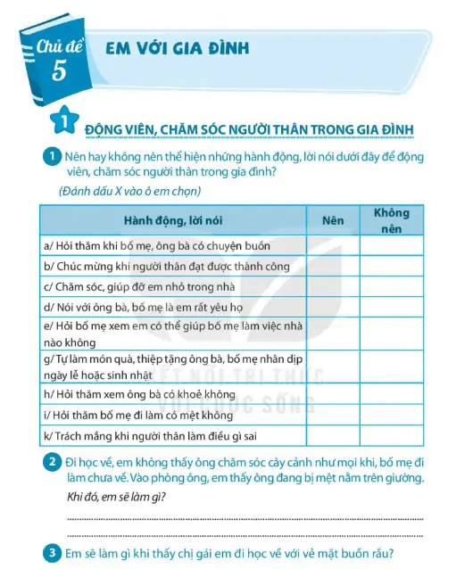 Chủ Đề 5: Em Với Gia Đình