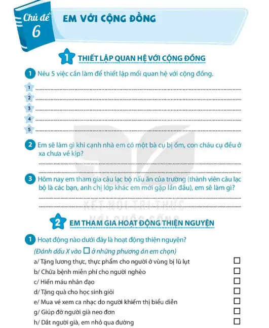 Chủ Đề 6: Em Với Cộng Đồng