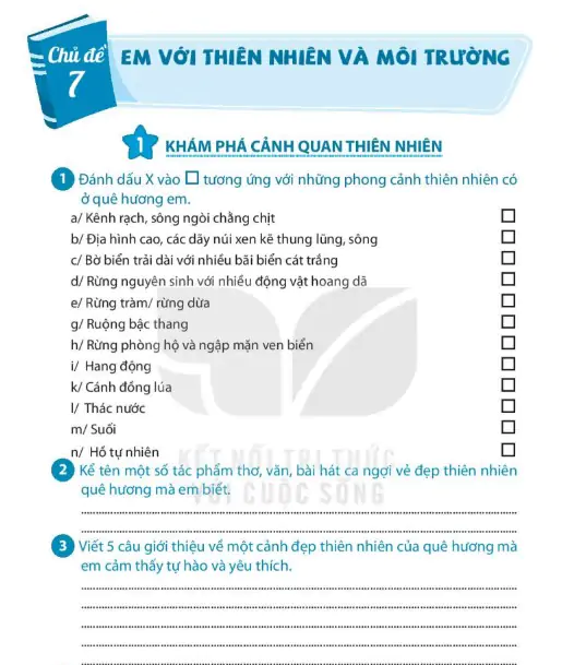 Chủ Đề 7: Em Với Thiên Nhiên Và Môi Trường