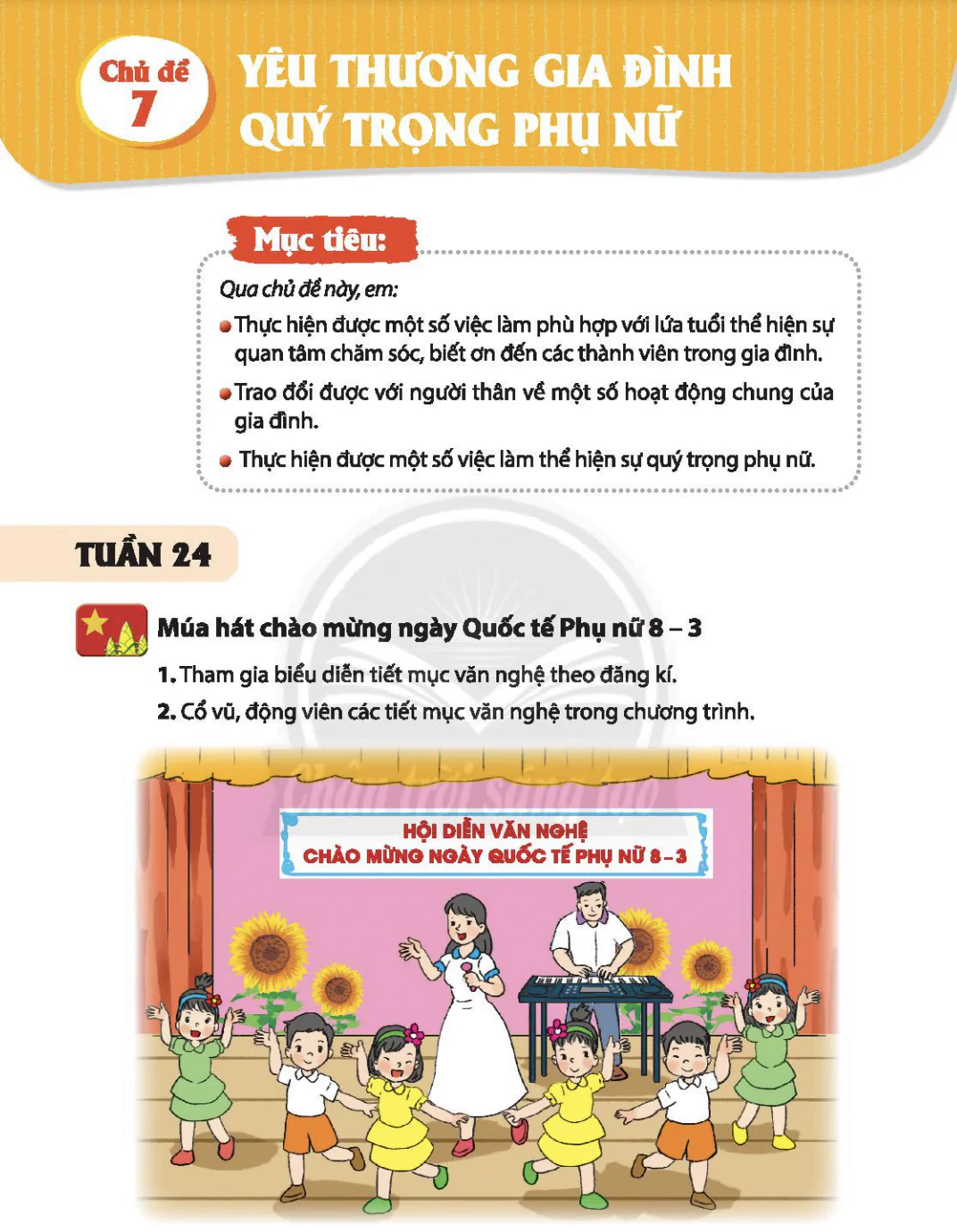 Chủ đề 7: Yêu thương gia đình quý trọng phụ nữ