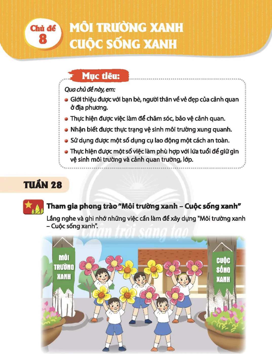Chủ đề 8: Môi trường xanh cuộc sống xanh