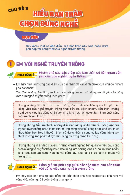 Chủ đề 9. HIỂU BẢN THÂN - CHỌN ĐÚNG NGHỀ