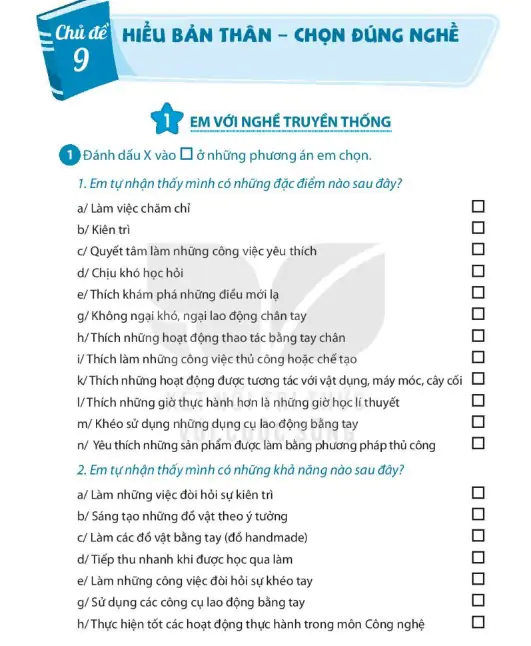 Chủ Đề 9: Hiểu Bản Thân - Chọn Đúng Nghề