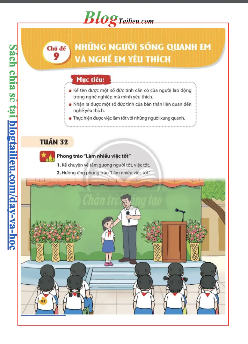 Chủ đề 9: Những người sống quanh em và nghề yêu thích
