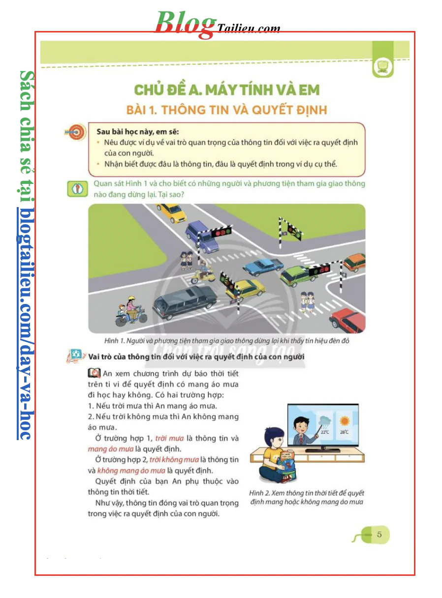 Chủ đề A. Máy tính và em 