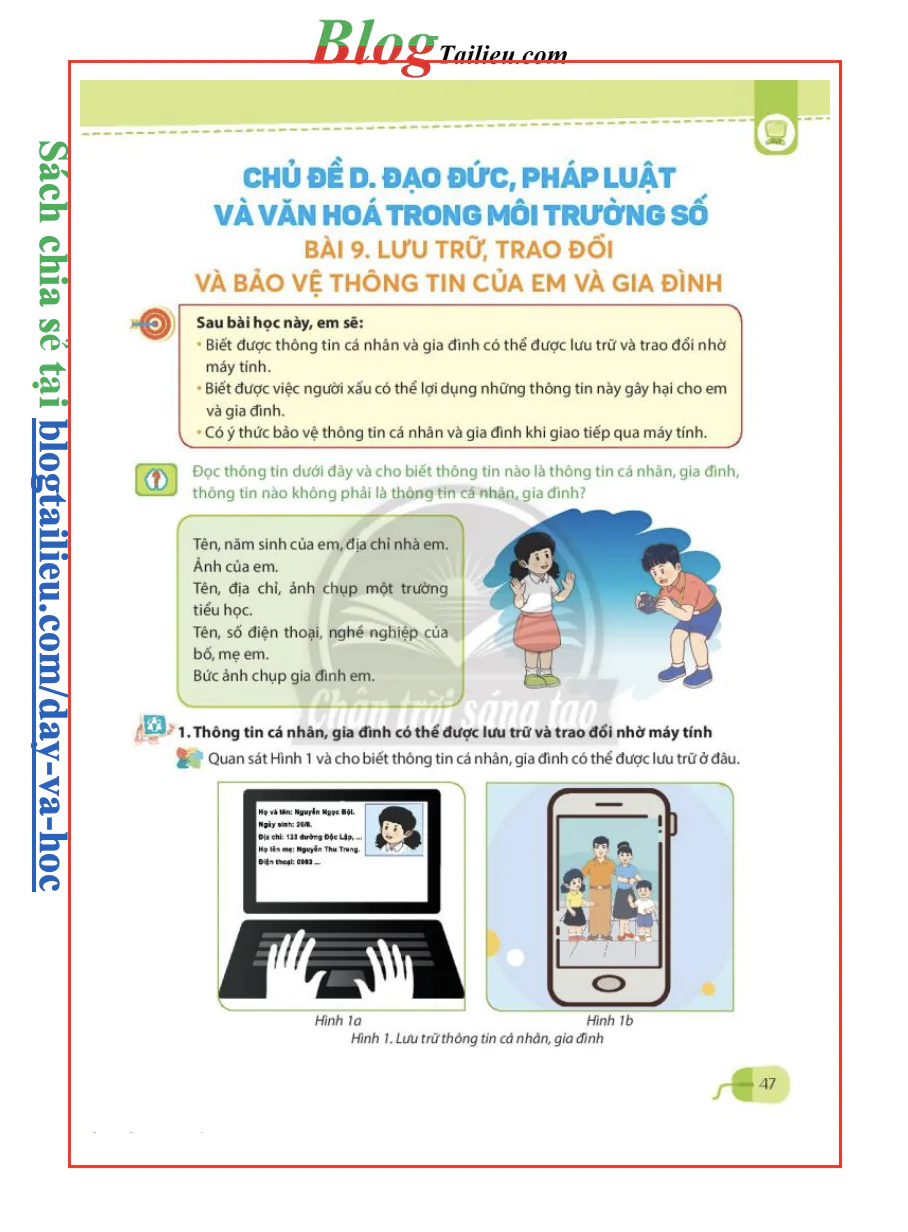 Chủ đề D: Đạo đức, pháp luật và văn hoá trong môi trường số