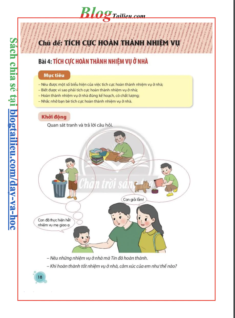 Chủ đề: Tích cực hoàn thành nhiệm vụ