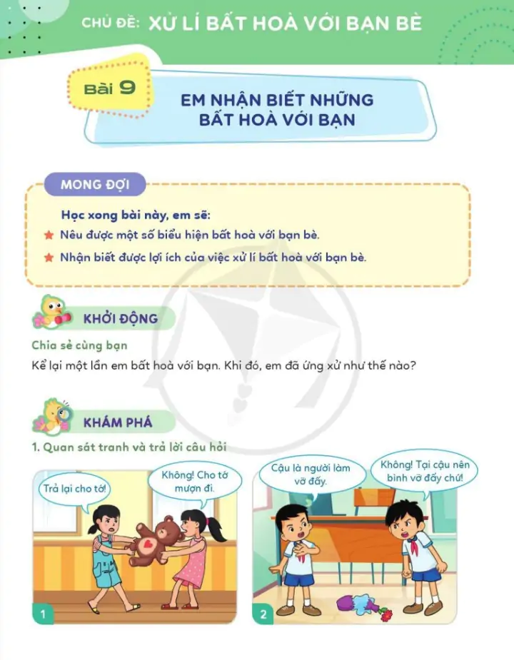 Chủ đề: Xử lí bất hòa với bạn bè