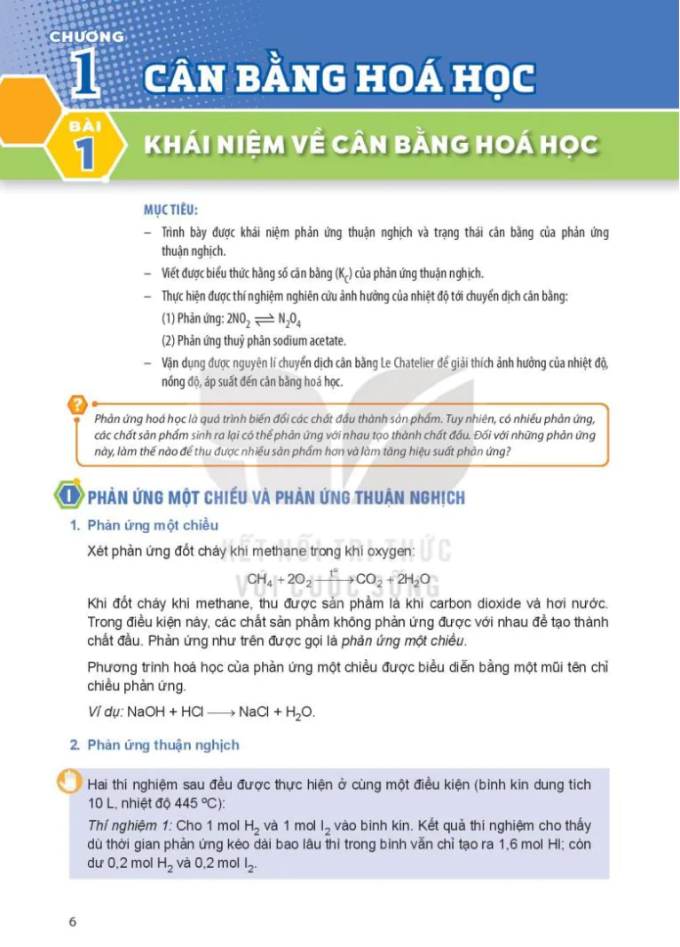 Chương 1: Cân bằng hóa học