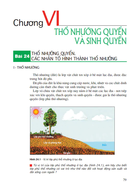 Chương 6: Thổ nhưỡng quyển và sinh quyển