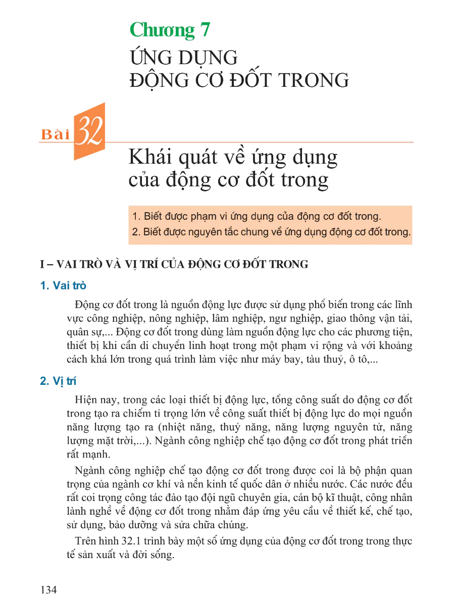 Chương 7: Ứng Dụng Động Cơ Đốt Trong