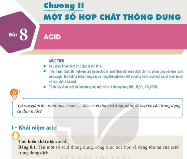 Chương II: Một số hợp chất thông dụng