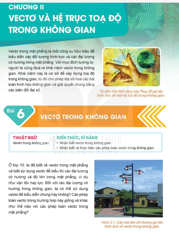 Chương II: Vectơ Và Hệ Trục Tọa Độ Trong Không Gian