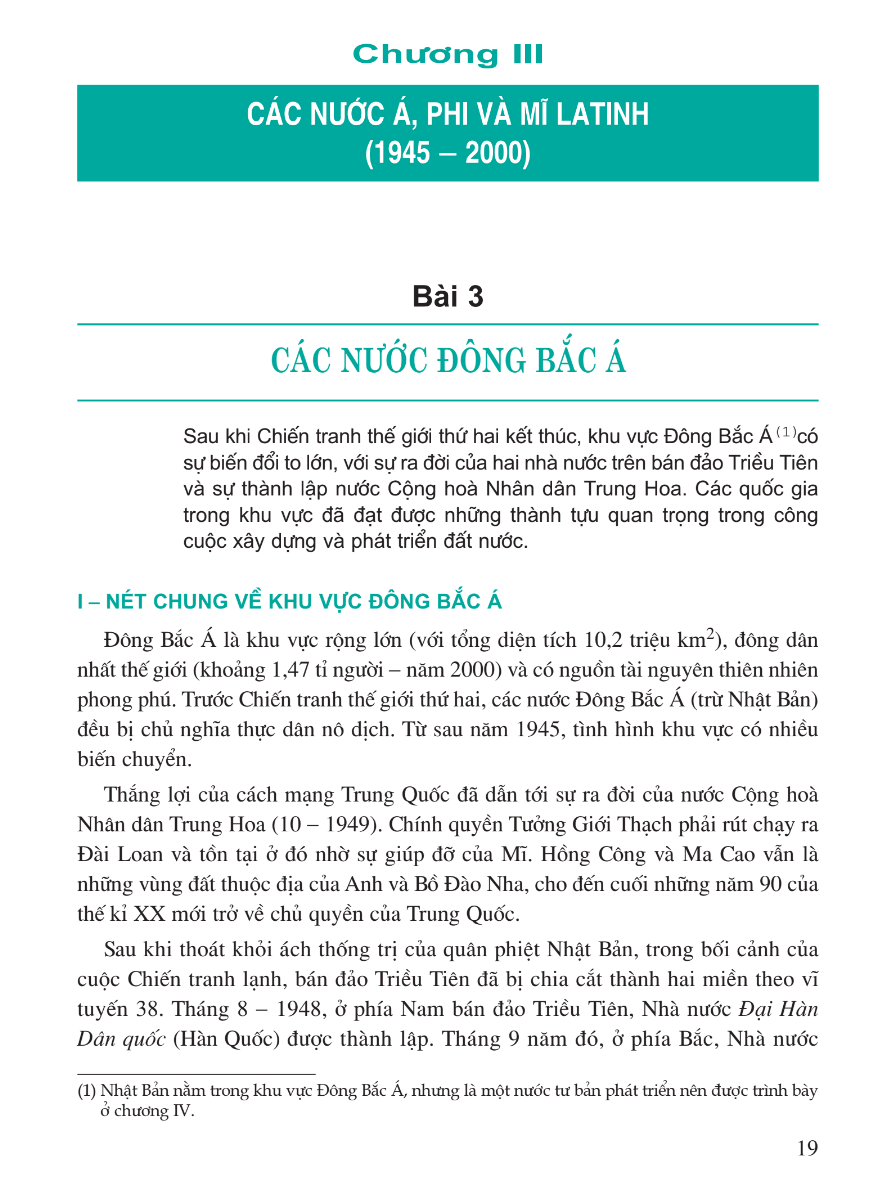 Chương III: Các Nước Á, Phi và Mĩ Latinh (1945 - 2000)