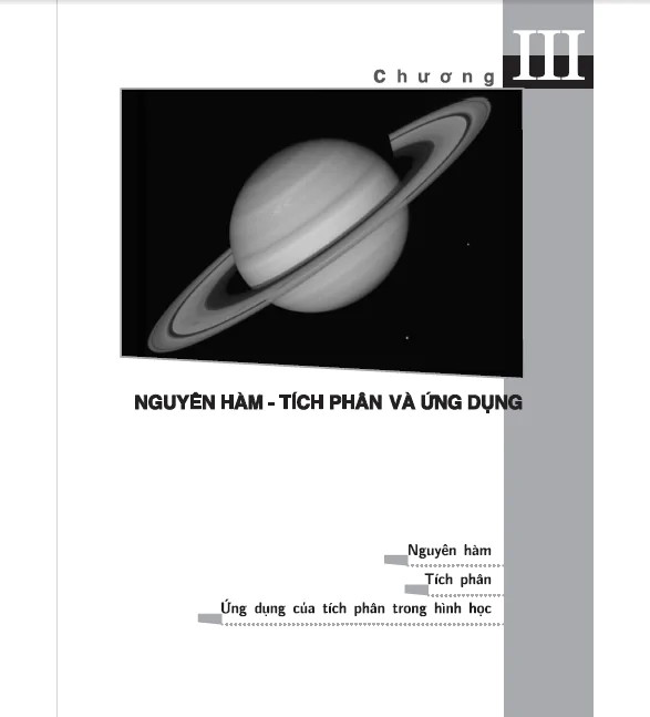 CHƯƠNG III. NGUYÊN HÀM - TÍCH PHÂN VÀ ỨNG DỤNG