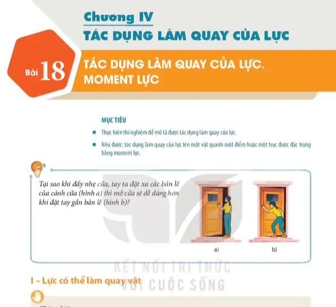 Chương IV: Tác dụng làm quay của lực