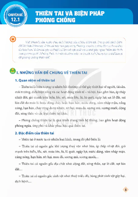 Chuyên Đề 12.1: Thiên Tai Và Biện Pháp Phòng Chống