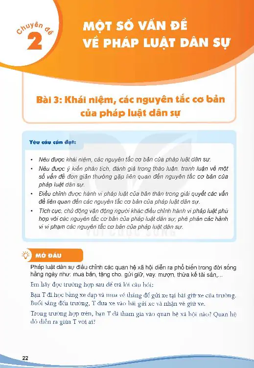 Chuyên Đề 2: Một Số Vấn Đề Về Pháp Luật Dân Sự
