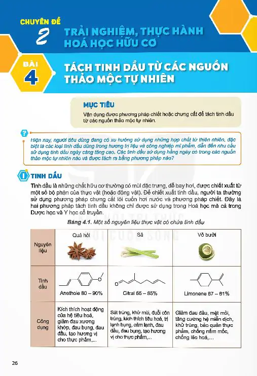 Chuyên Đề 2: Trải Nghiệm, Thực Hành Hóa Học Hữu Cơ
