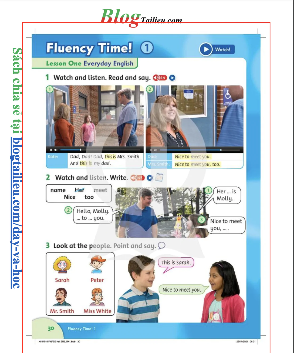 Fluency Time 1