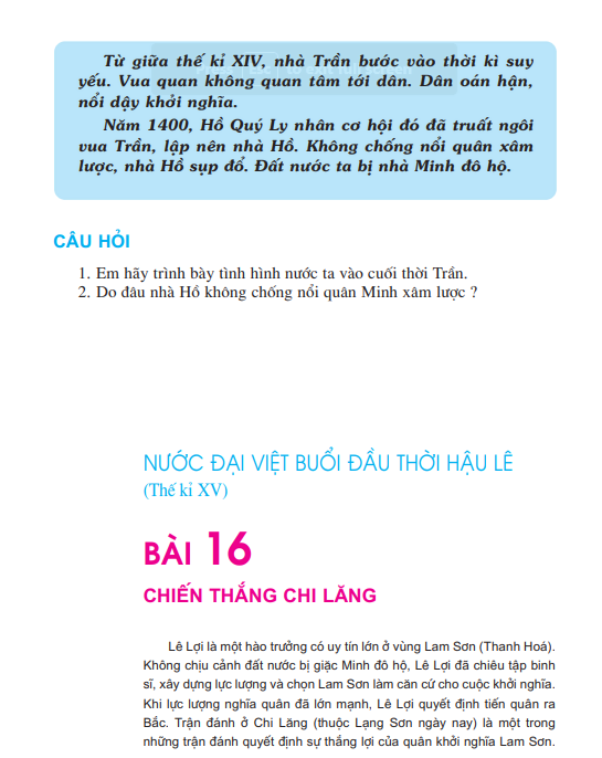 Nước Đại Việt buổi đầu thời Hậu Lê