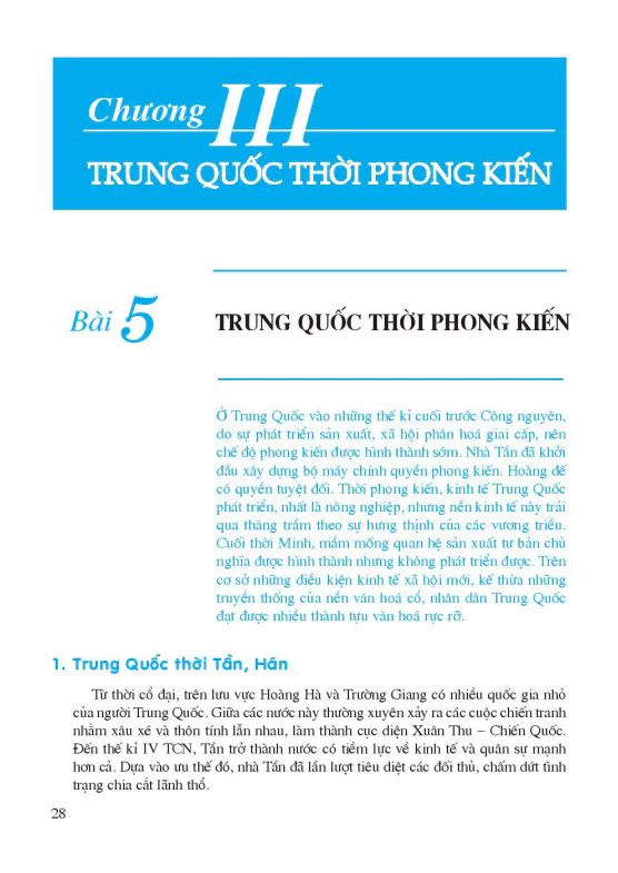 Phần 1 - Chương 3: Trung Quốc thời phong kiến 