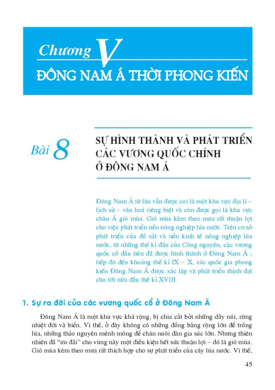 Phần 1 - Chương 5: Đông Nam Á thời phong kiến