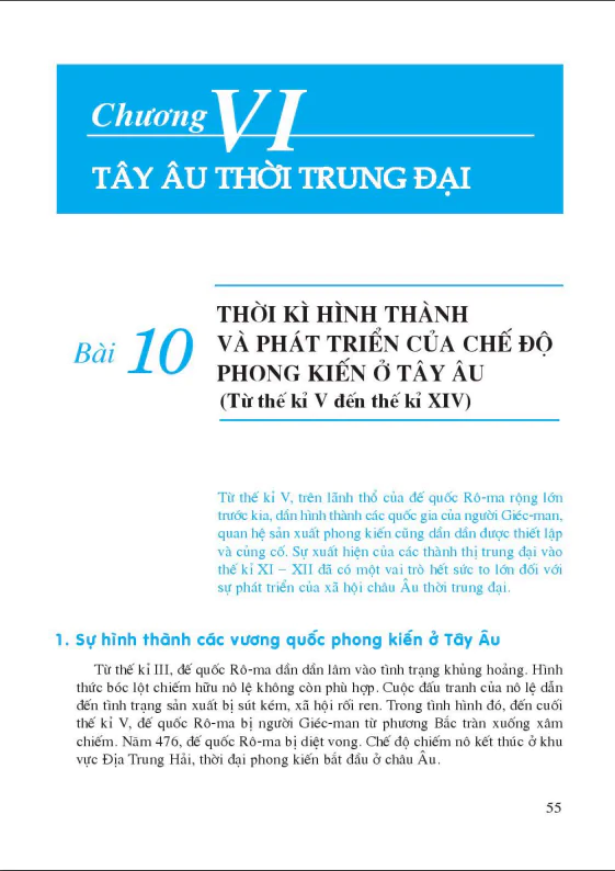 Phần 1 - Chương 6: Tây Âu thời trung đại