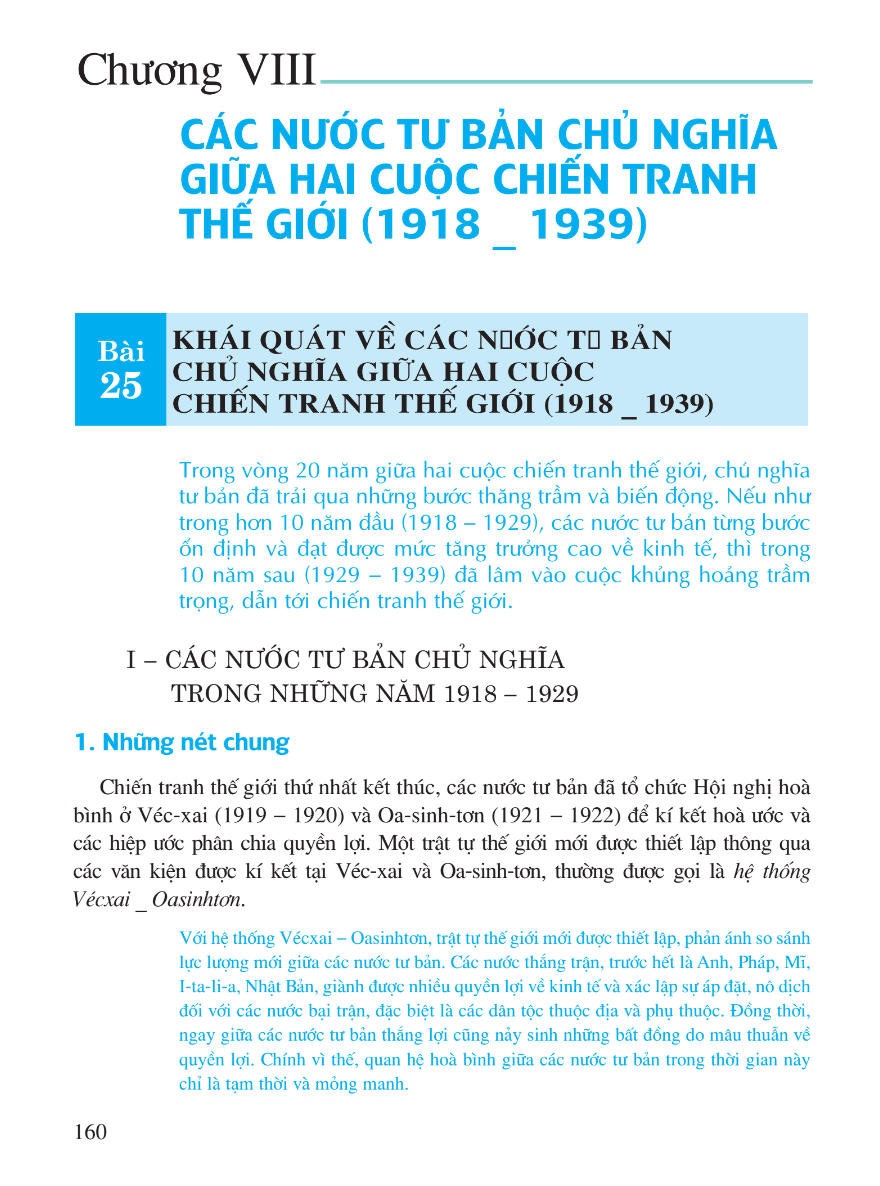 Phần 2 - Chương 8: Các Nước Tư Bản Chủ Nghĩa Giữa Hai Cuộc Chiến Tranh Thế Giới (1918 - 1939)