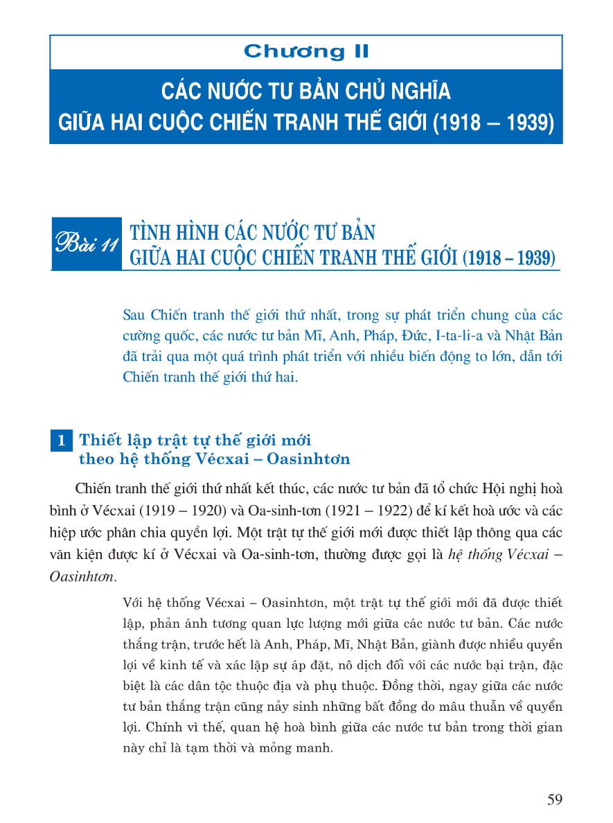 Phần 2 - Chương II: Các Nước Tư Bản Chủ Nghĩa Giữa Hai Cuộc Chiến Tranh Thế Giới (1918 - 1939)