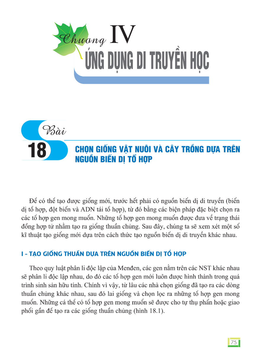 Phần 5 - Chương IV: Ứng Dụng Di Truyền Học