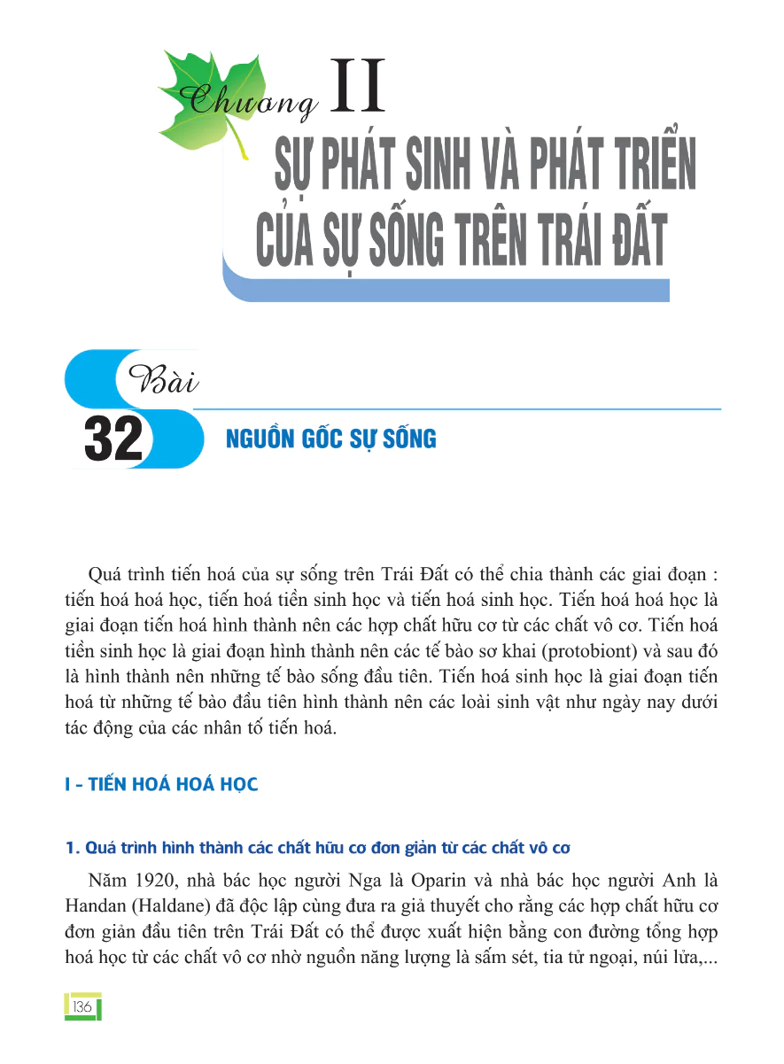Phần 6 - Chương II: Sự Phát Triển Của Sự Sống Trên Trái Đất