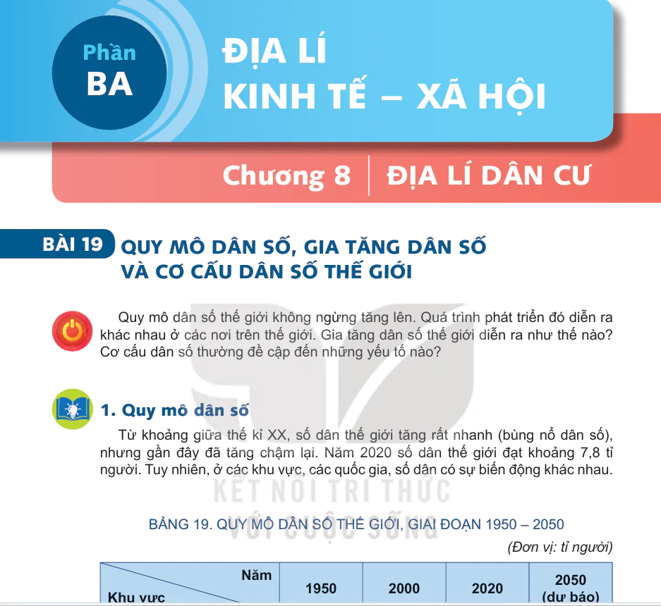 Phần Ba - Chương 8: Địa Lí Dân Cư
