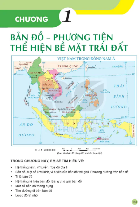 Phần Địa Lí - Chương 1: BẢN ĐỒ - PHƯƠNG TIỆN THỂ HIỆN BỀ MẶT TRÁI ĐẤT