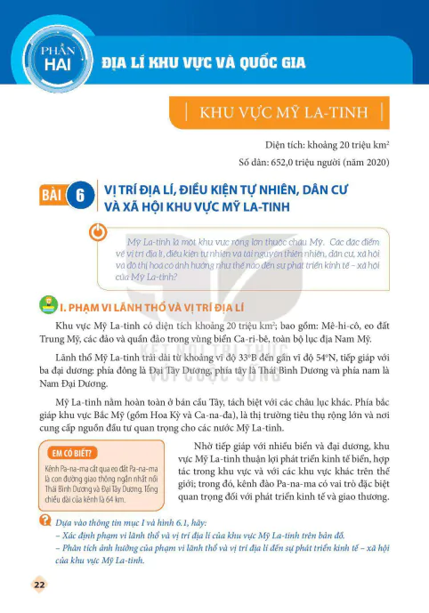 PHẦN HAI. ĐỊA LÍ KHU VỰC VÀ QUỐC GIA