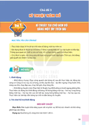 Phần hai: Thể thao tự chọn: Bóng rổ - Chủ đề 3: Kĩ thuật ném rổ