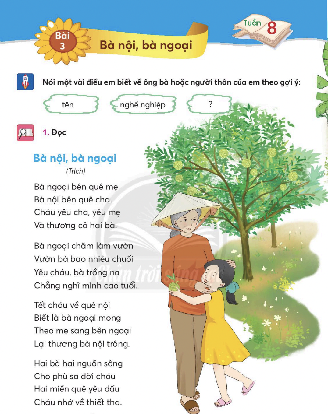 Bài 3: Bà nội bà ngoại | Tiếng Việt 2 - Tập Một | Tuần 8: Ông bà yêu ...