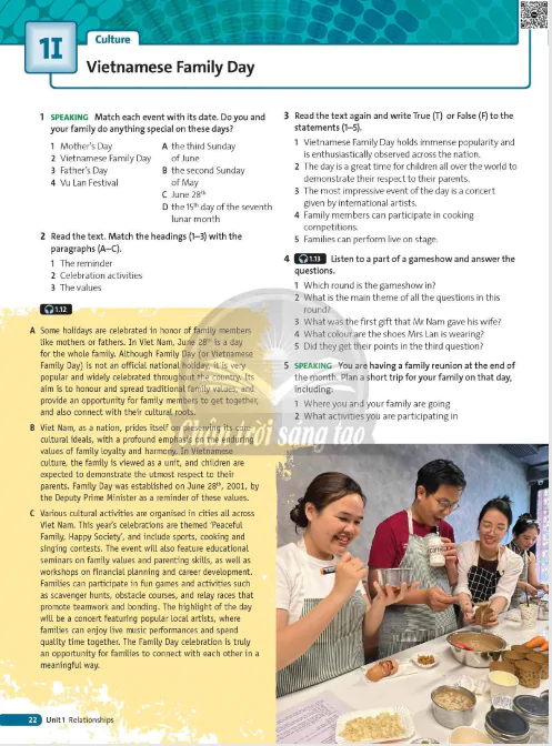 1I Culture: Vietnamese Family Day