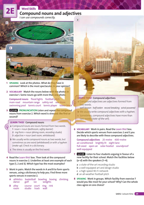2E: Word Skills Compound nouns and adjectives