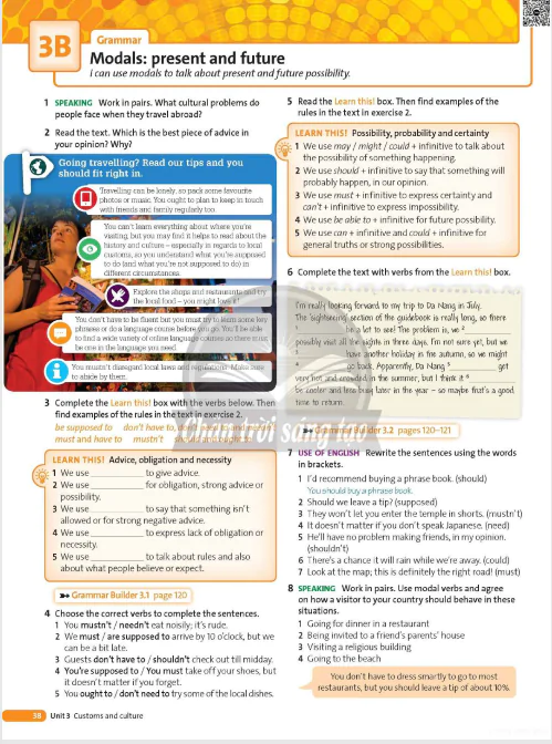 3B Grammar: Modals: present and future