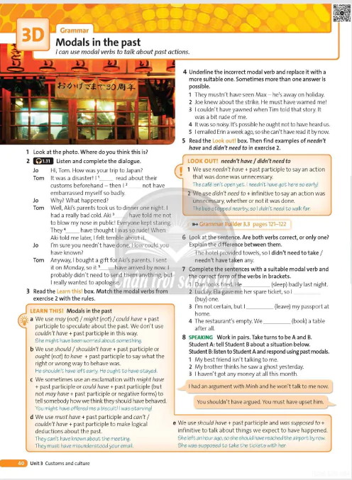 3D Grammar: Modals in the past