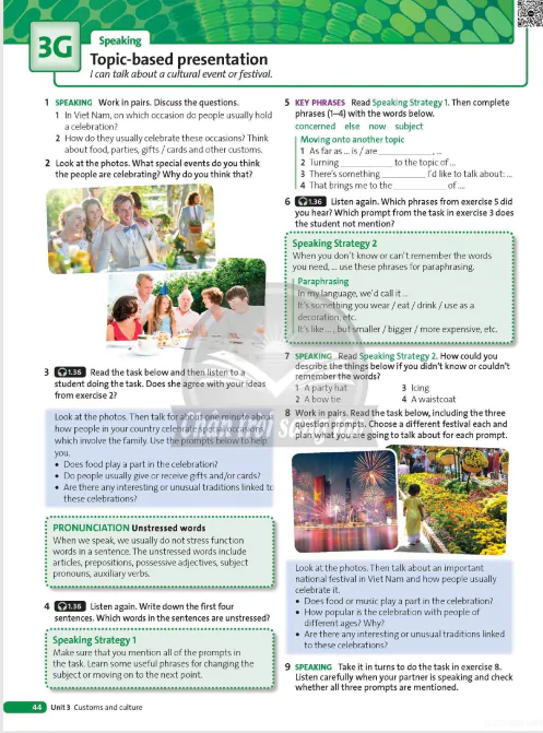 3G Speaking: Topic-based presentation